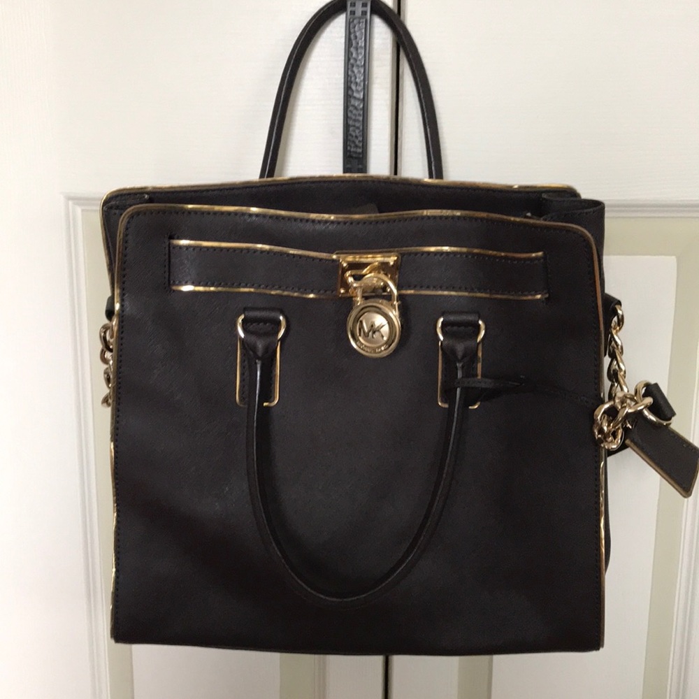 Brown leather Micheal Kors Mercer Bag